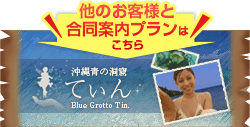 他のお客様と合同案内プランはこちら「沖縄青の洞窟てぃん」